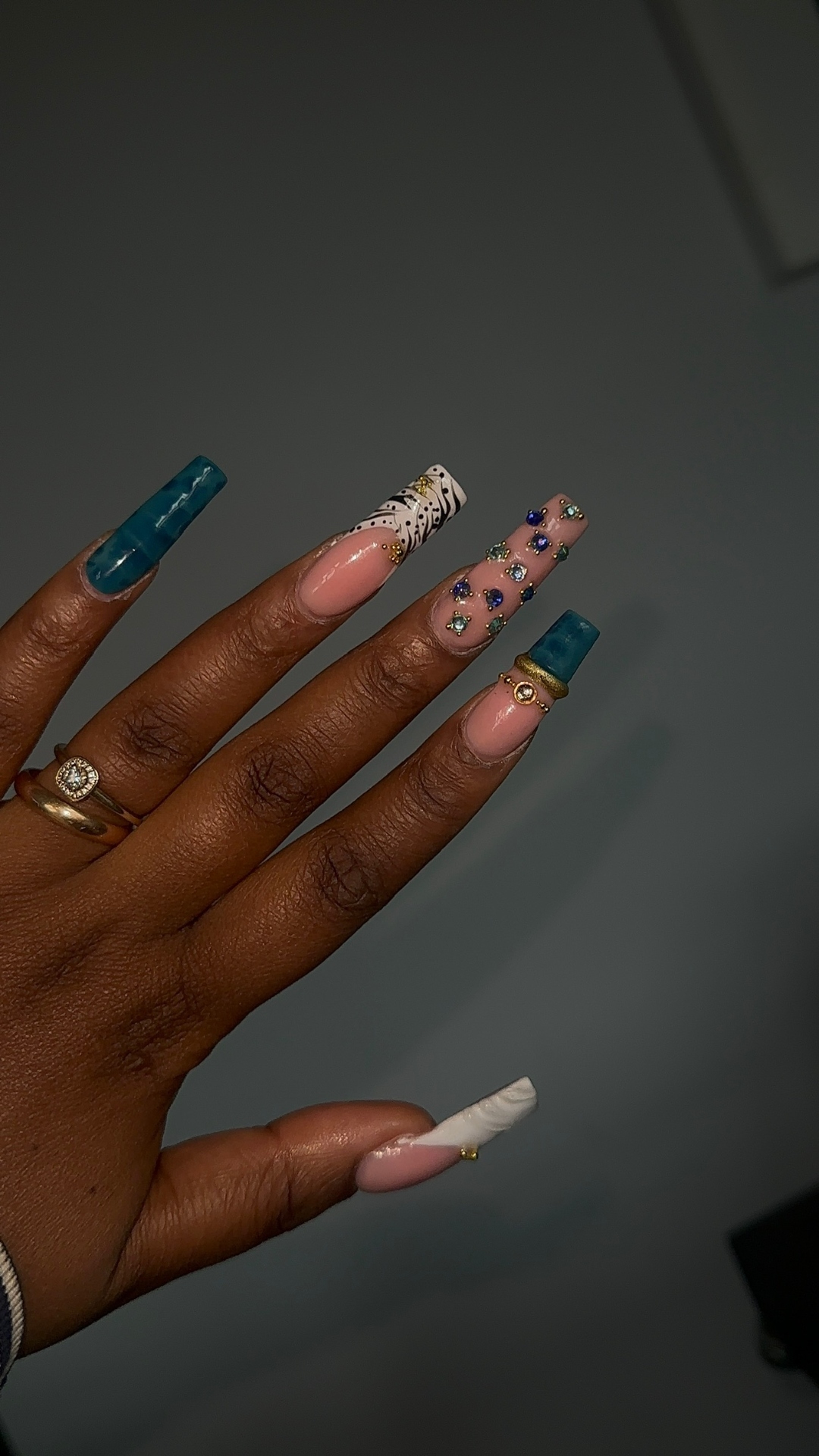 Smiley face nail art